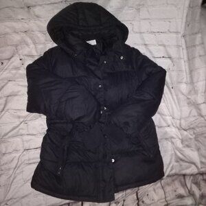 H&M navy blue puffer coat